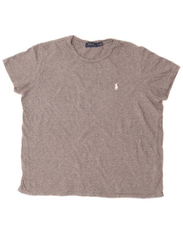 POLO RALPH LAUREN Camiseta Mujer Top UK 40 XL Algodón Gris