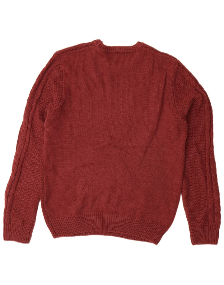 Crew Clothing - Jersey de cuello para hombre, acrílico granate mediano