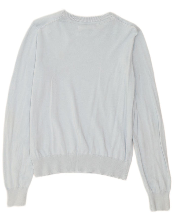 Asociación de Polo de EE. UU. Jersey con cuello barco para mujer UK 10 Small Blue Cotton
