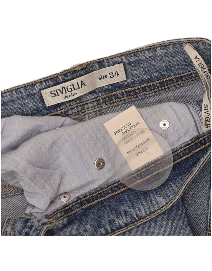 SIVIGLIA Vaqueros Slim Mujer W34 L28 Azul Algodón