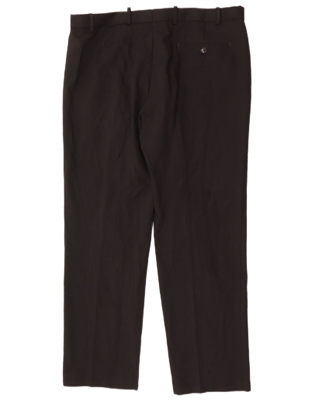 Marks & Spencer Pantalón de traje de corte regular para hombre W38 L31 Lana negra