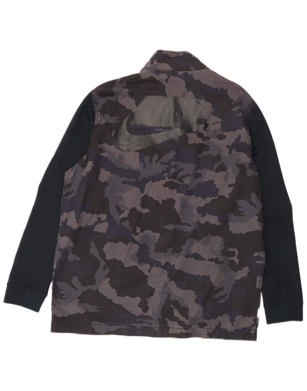 Nike - Chaqueta gráfica para hombre, talla 42, XL, algodón de camuflaje azul marino