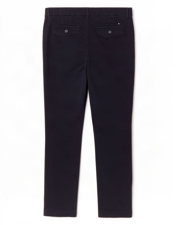 Tommy Hilfiger Pantalones chinos delgados para mujer US 6 Medium W30 L30 Azul marino