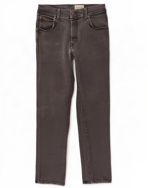 Wrangler Vaqueros rectos elásticos Texas para hombre W32 L30 Algodón gris