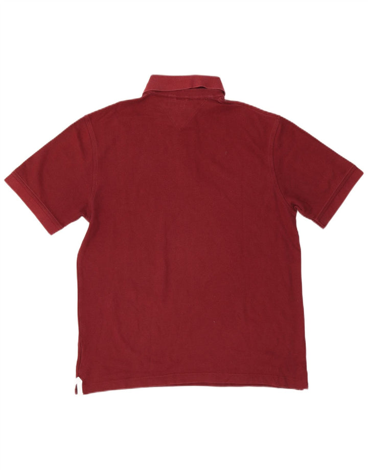 TOMMY HILFIGER Polo para hombre de algodón burdeos medio