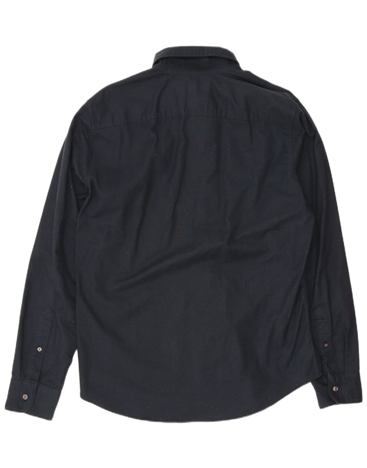 Camisa Abercrombie & Fitch Hombre Algodón Azul Marino Mediano