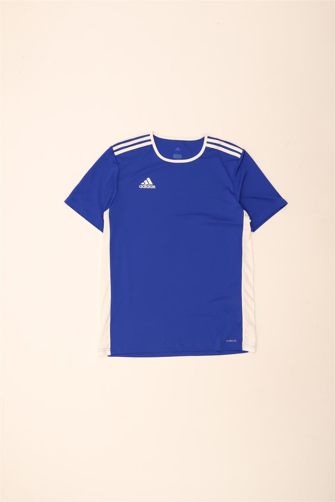 Adidas Hombre Climalite Camiseta Top Grande Azul Colorblock Poliéster