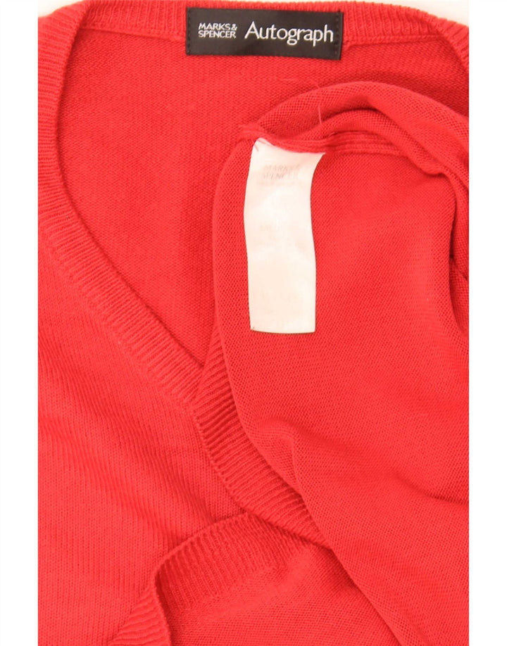 Marks & Spencer Suéter con Cuello en V Autograph para Hombre Rojo Mediano