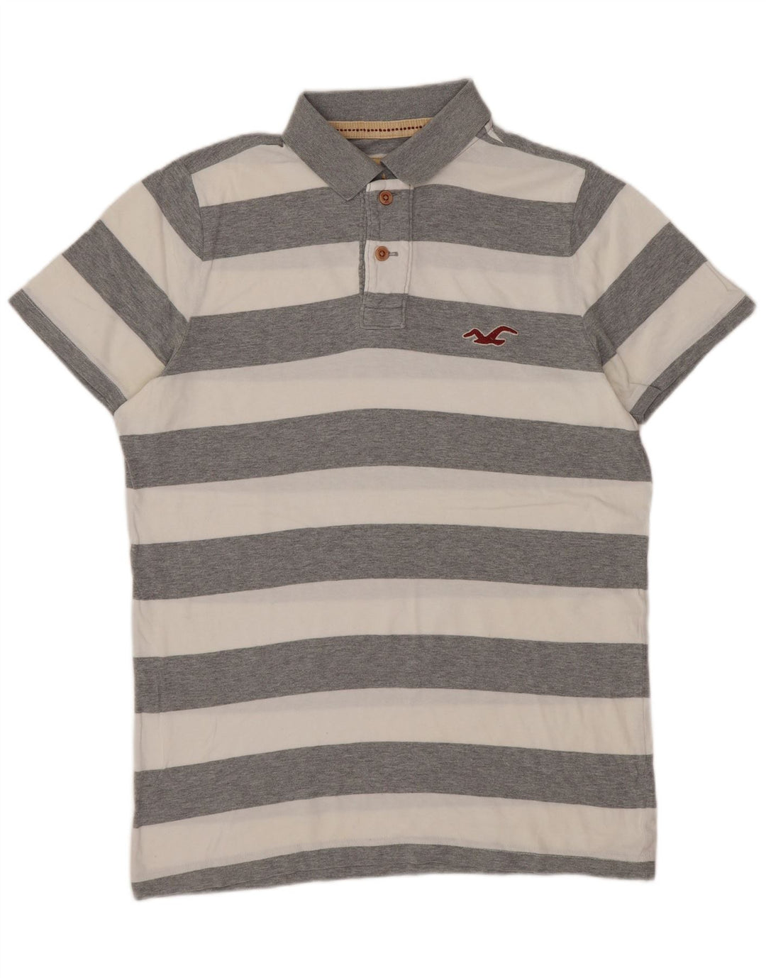 Polo Hollister Hombre Rayas Gris Medio