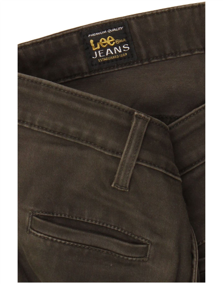 Pantalones Casuales Rectos Mujer LEE W26 L27 Caqui