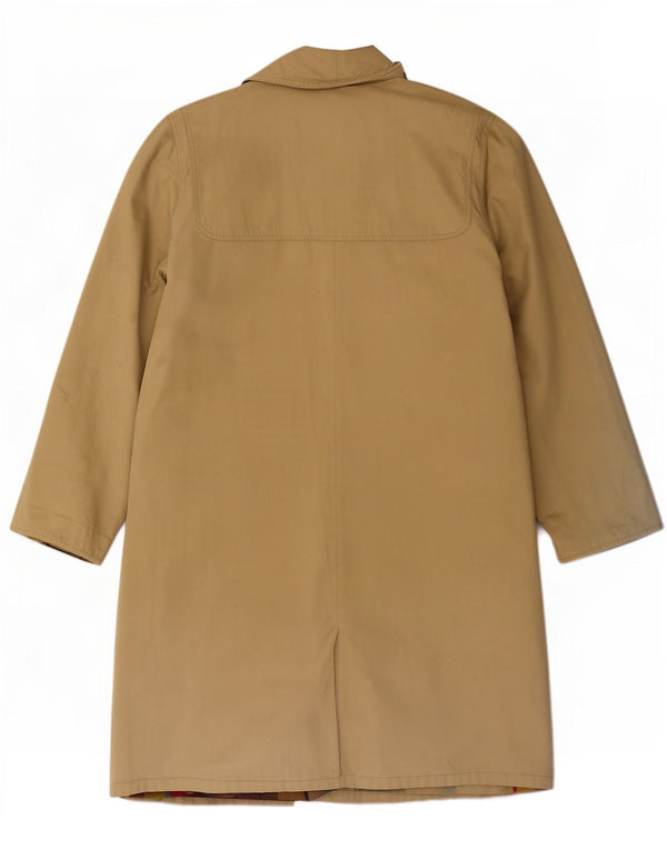 Vintage Womens Loose Fit Duffle Coat IT 42 Medium Beige Cotton