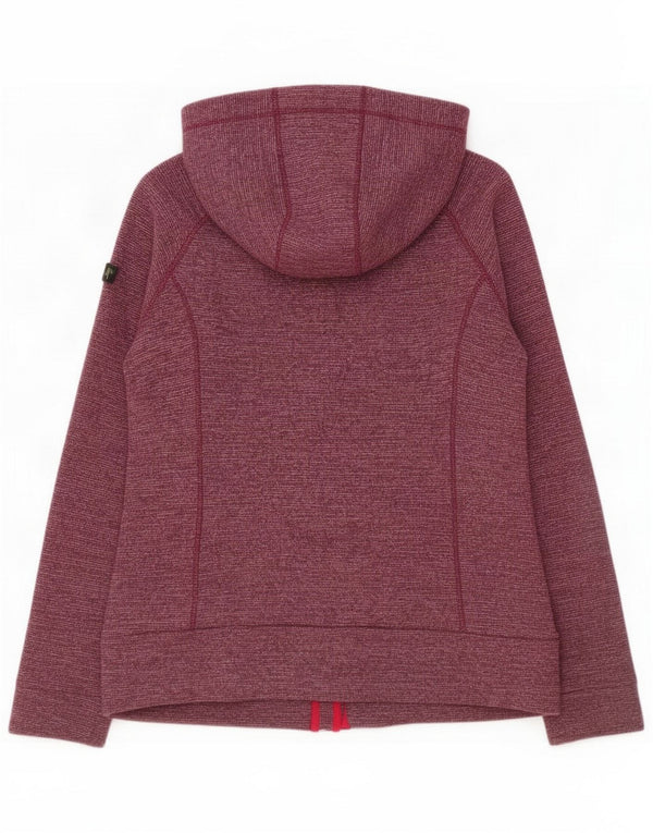 Suéter con capucha y cremallera Berghaus para mujer UK 40 XL Poliéster moteado burdeos