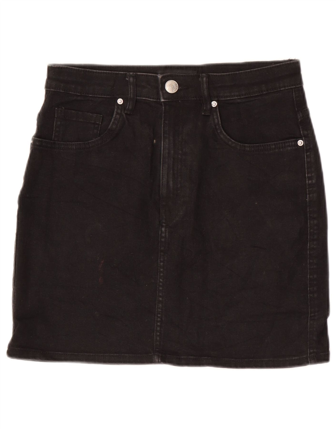 Zara Womens Mini Denim Skirt Medium W28  Black
