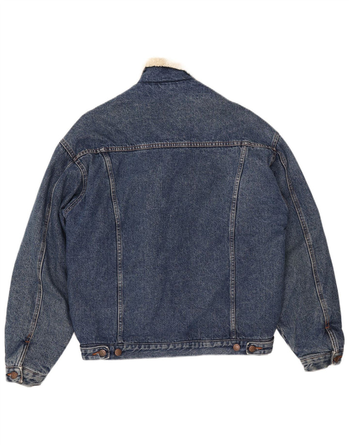 CASUCCI Chaqueta vaquera Sherpa para hombre UK 38 Algodón azul medio