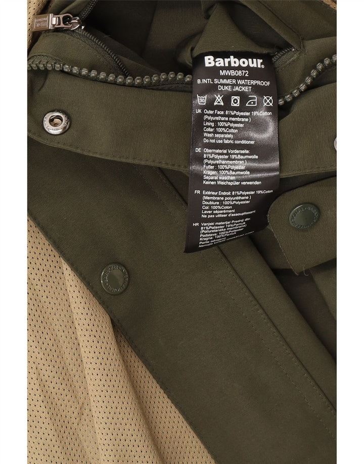 Barbour Chaqueta utilitaria para hombre UK 38 Poliéster caqui medio