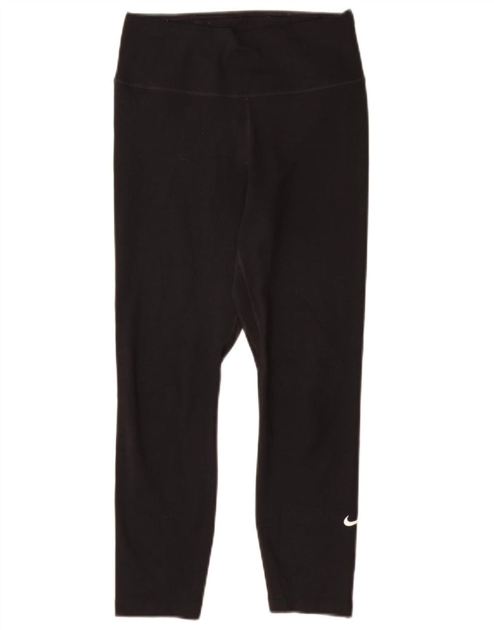 NIKE Leggings Capri Dri Fit para Mujer UK 4 XS Poliéster Negro