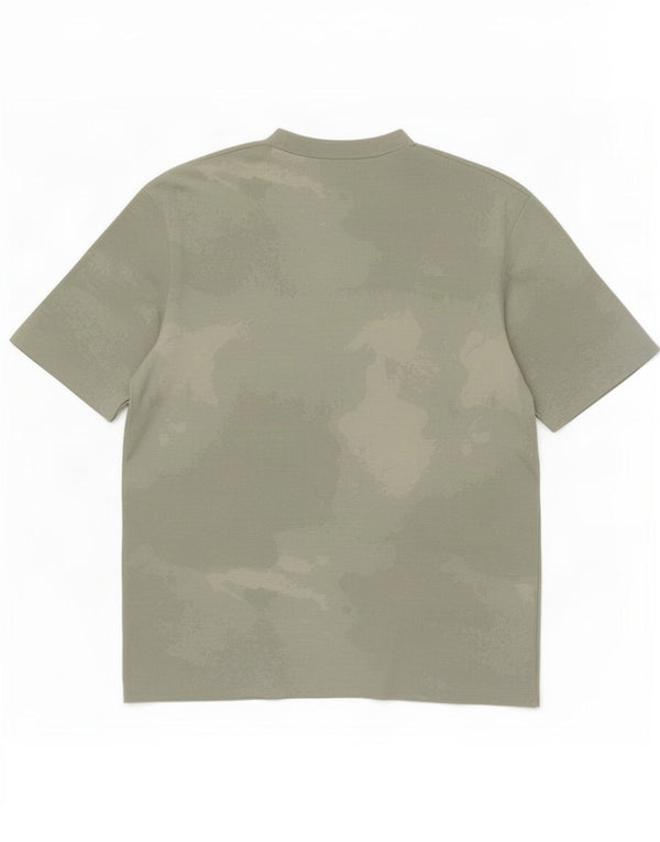 Cos Camiseta holgada para hombre Top pequeño de algodón teñido anudado verde