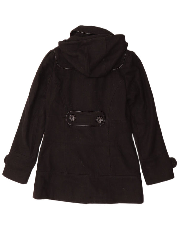 Eclipse Mujer Trenca Con Capucha UK 10 Small Lana Negra