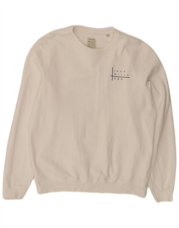 Jack Wills Sudadera Hombre XL Blanco Algodón