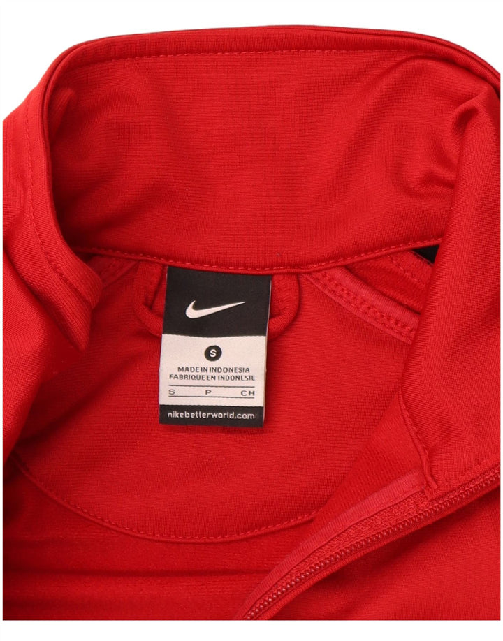 NIKE Hombre Chándal Top Jacket Small Rojo Colorblock Poliéster