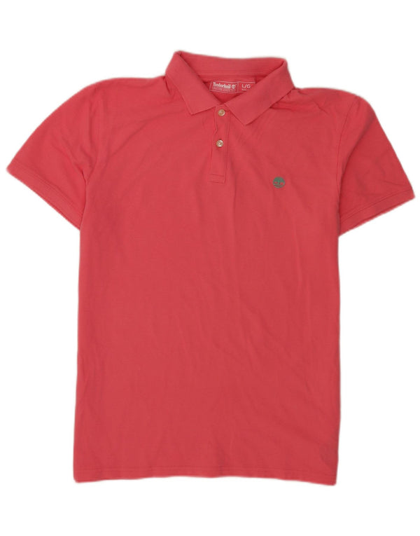 Timberland Polo Slim Fit para hombre de algodón rosa grande