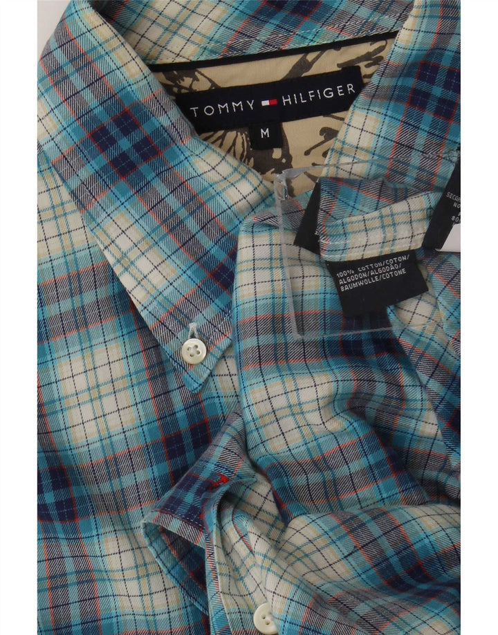 Tommy Hilfiger Camisa De Franela De Algodón A Cuadros Azul Medio