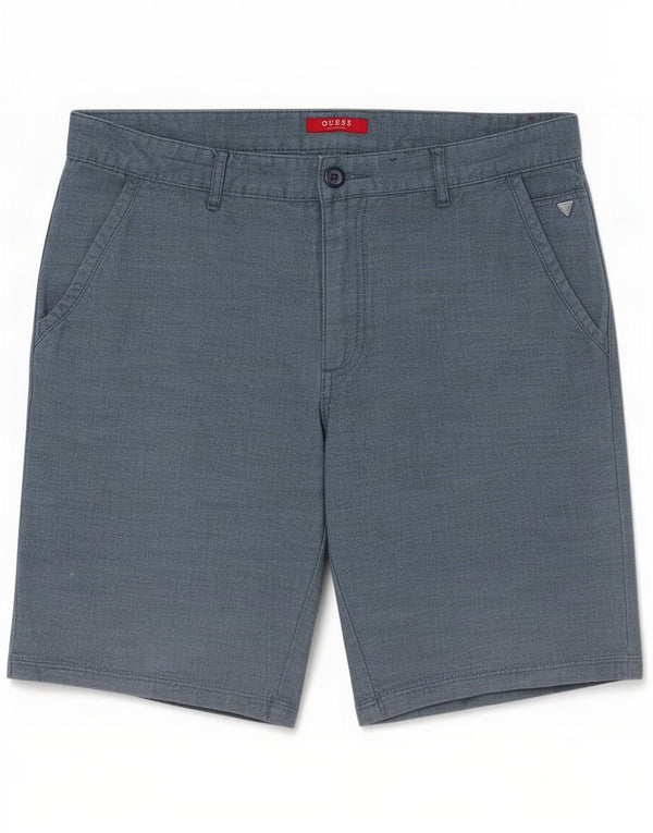 Guess Mens Chino Shorts Grande W34 Algodón Azul
