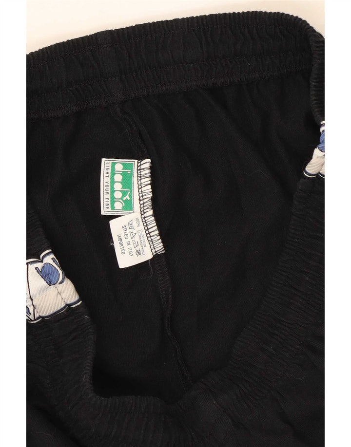 Diadora Hombre Shorts Deportivos Gráficos Poliéster Color Block Mediano Negro