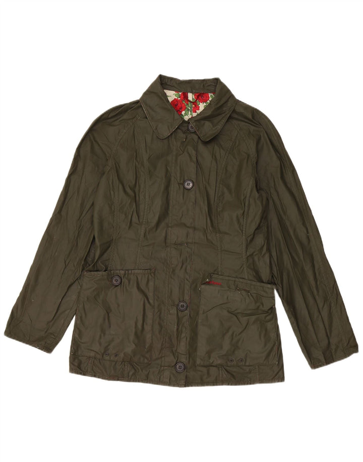 Barbour Chaqueta de algodón encerado para mujer UK 10 Small Khaki