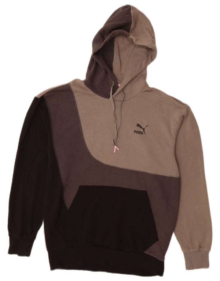 PUMA Sudadera con capucha para hombre XS Gris Colorblock Algodón