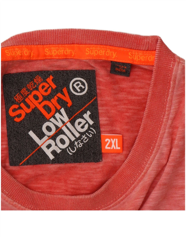 Superdry Camiseta Low Roller para Hombre Top 2XL Rosa