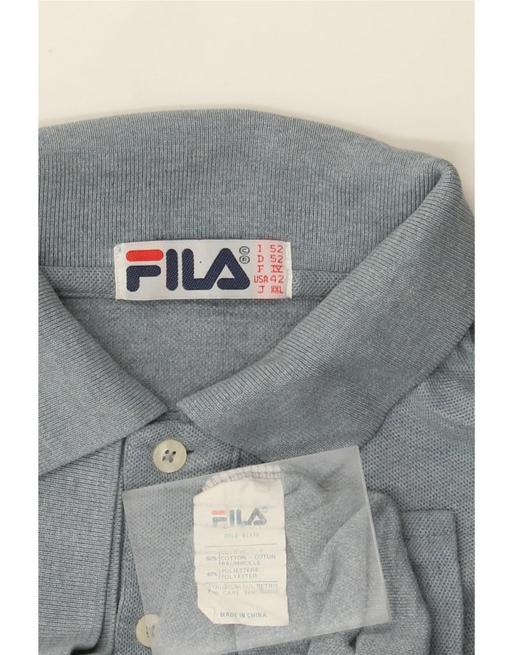 Fila Polo Hombre IT 52 Grande Algodón Azul