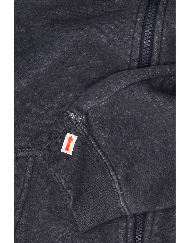 NIKE Sudadera con capucha y cremallera para hombre, algodón azul marino mediano