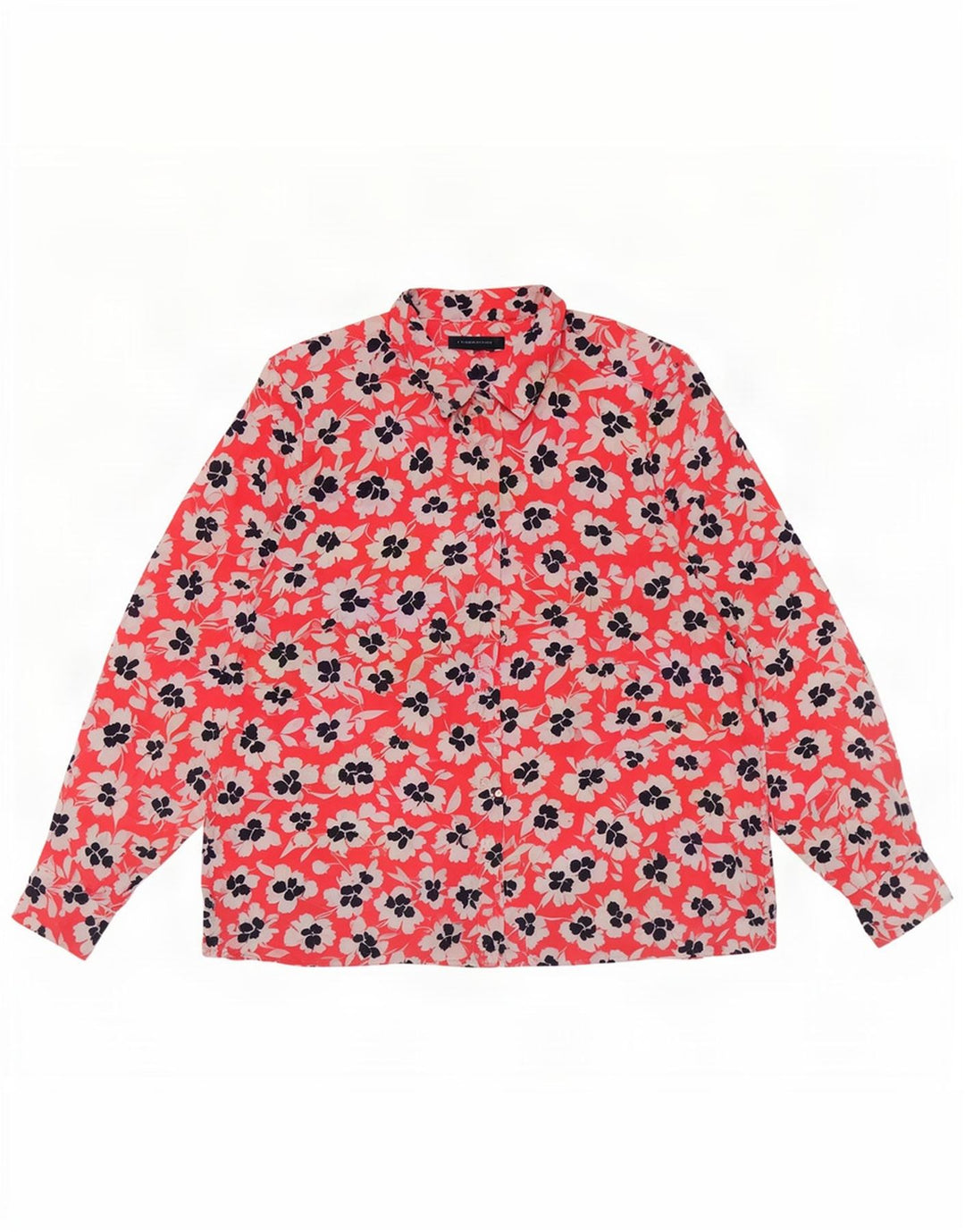 Marks & Spencer Blusa extragrande para mujer UK 40 XL Poliéster floral rojo