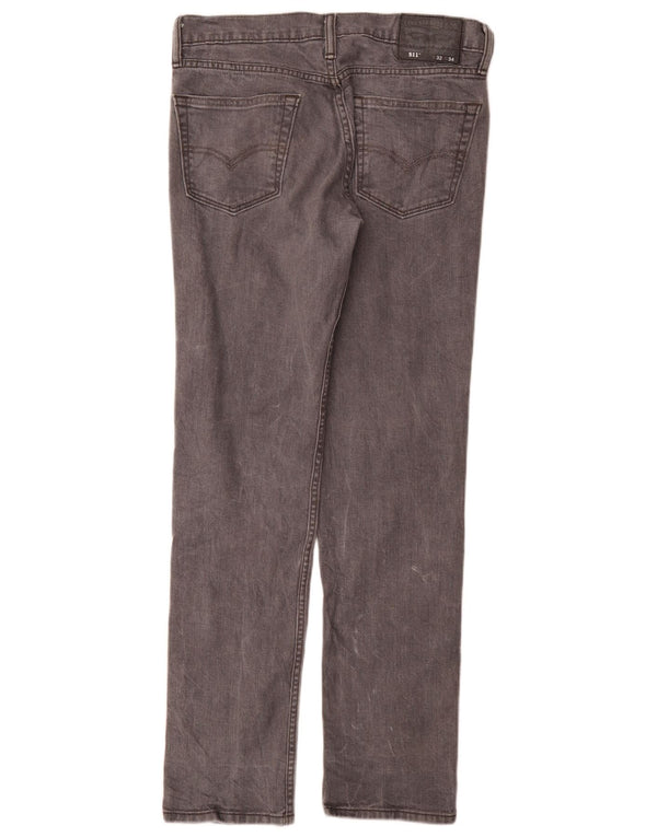 Levi's Hombre 511 Slim Jeans W32 L32 Algodón Gris
