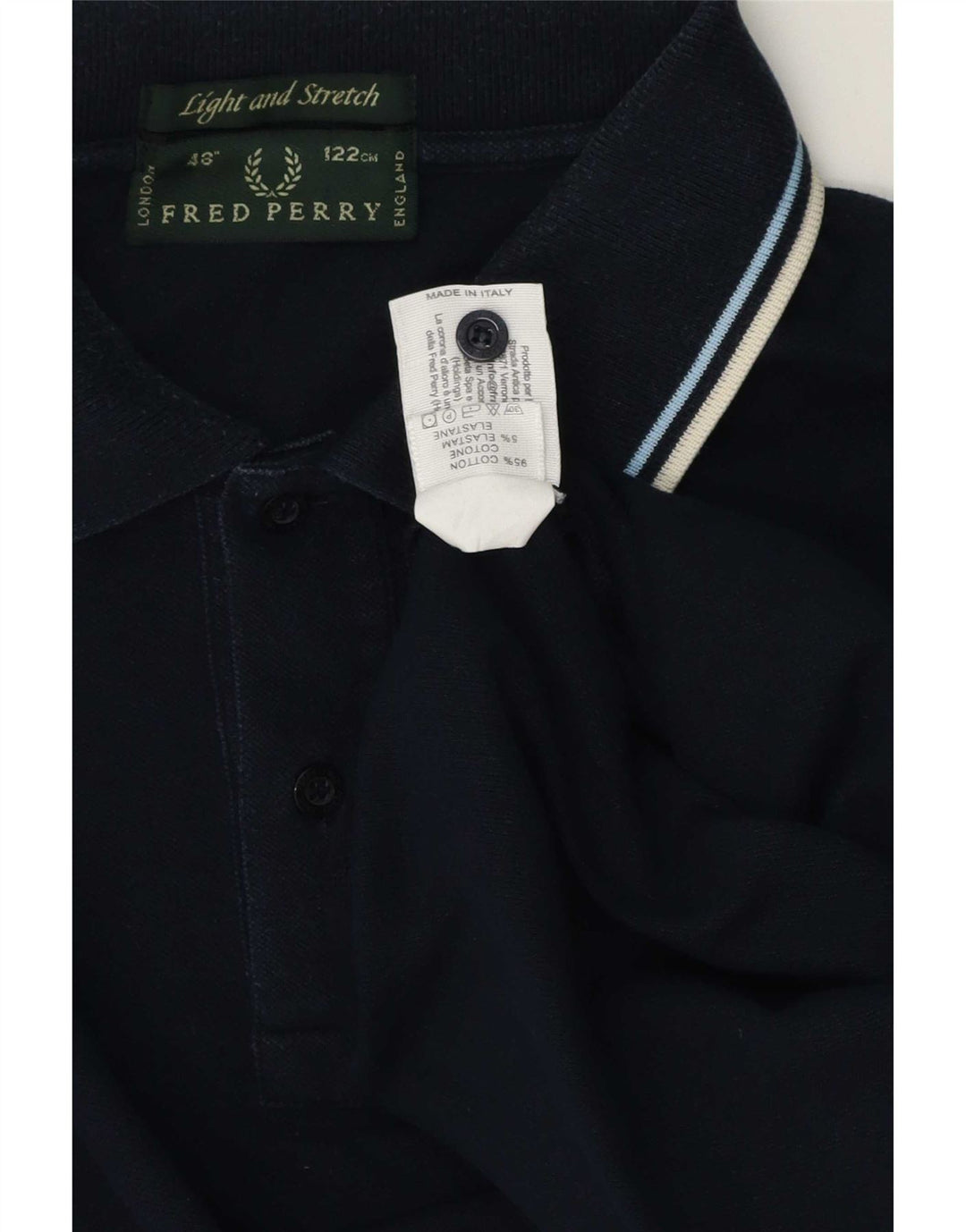 Fred Perry Polo Para Hombre Grande Azul Marino Algodón