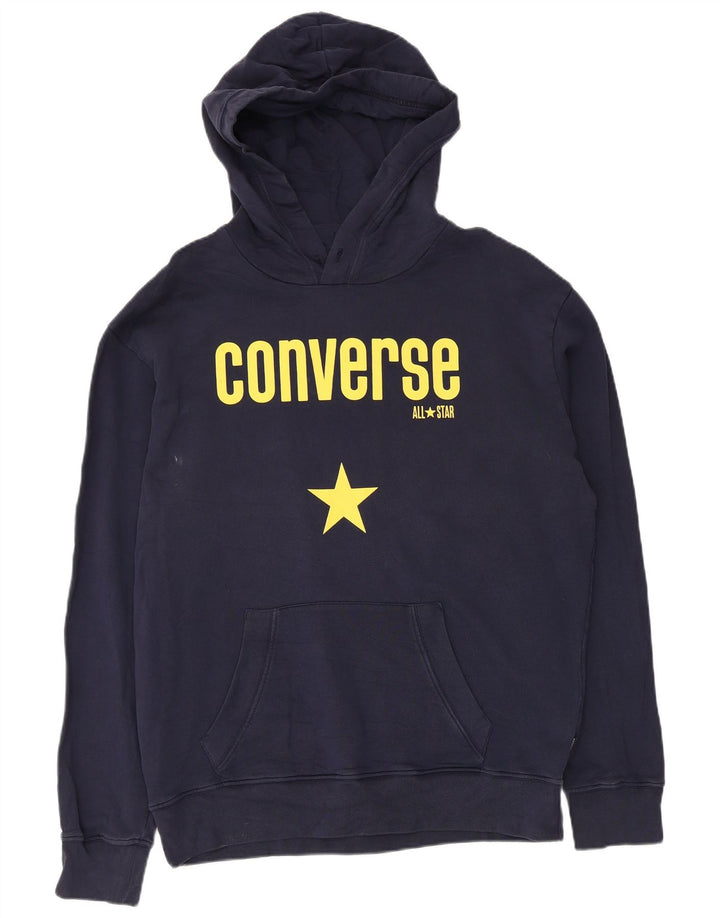 Converse Hombre Graphic Sudadera con capucha Jumper Grande Azul Marino Algodón