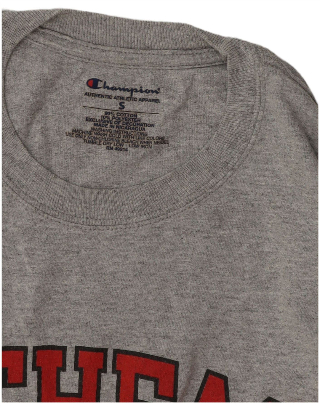 CHAMPION Camiseta gráfica para hombre Top Small Grey Cotton