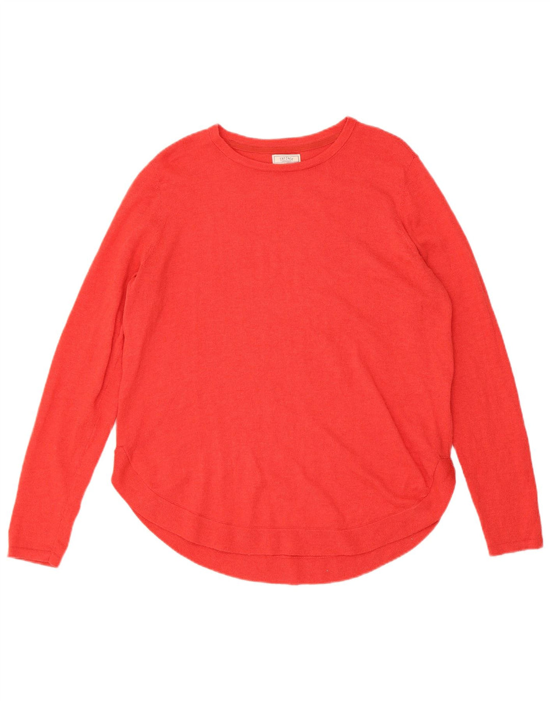 Suéter tipo jersey para mujer con cuello barco de Fat Face UK 44 Poliéster rojo mediano