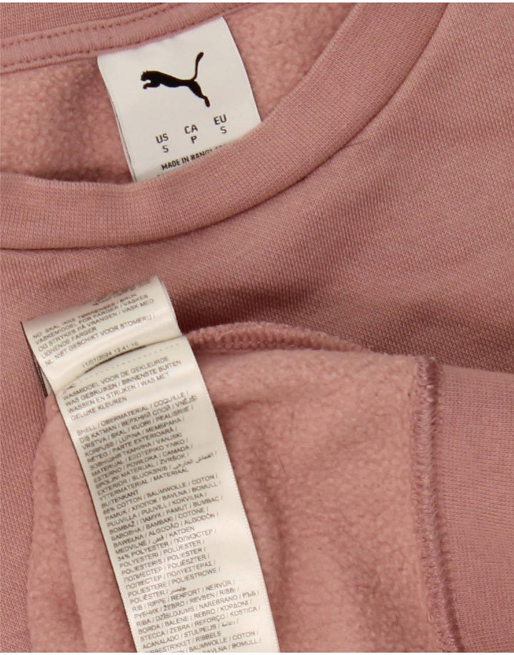 Puma - Sudadera extragrande para mujer, talla 10, algodón rosa pequeño