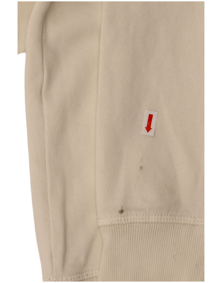 CHAMPION Jersey con capucha gráfico para mujer Reino Unido 14 Algodón blanco mediano