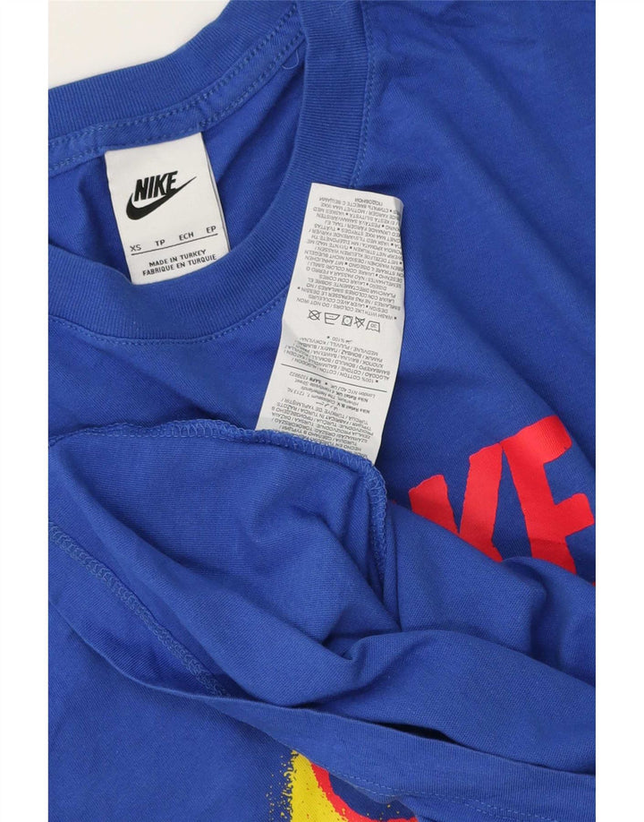 Nike Camiseta gráfica para hombre Top XS Algodón azul