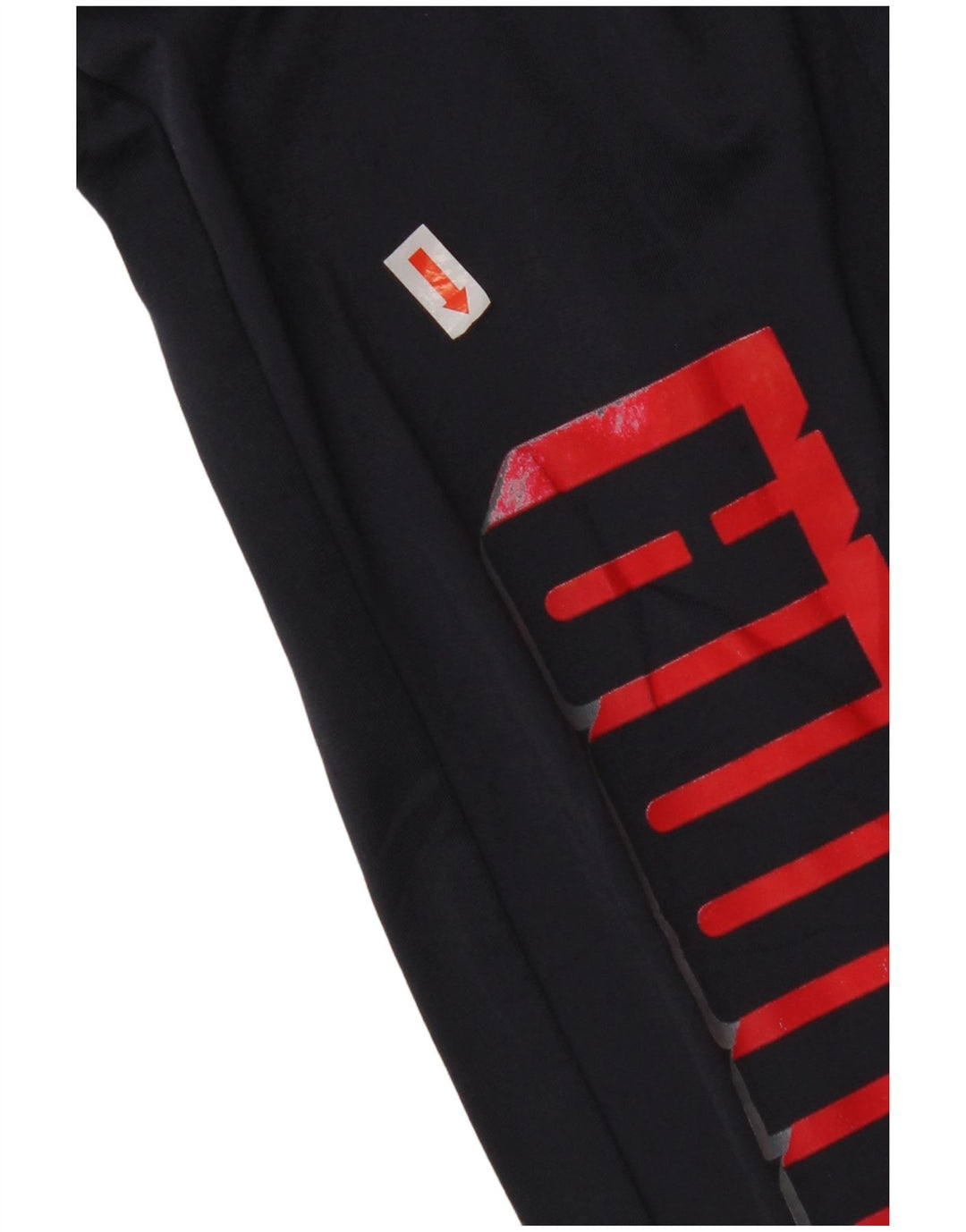 PUMA Pantalones de chándal con estampado gráfico para niños, 13-14 años, grande, azul marino