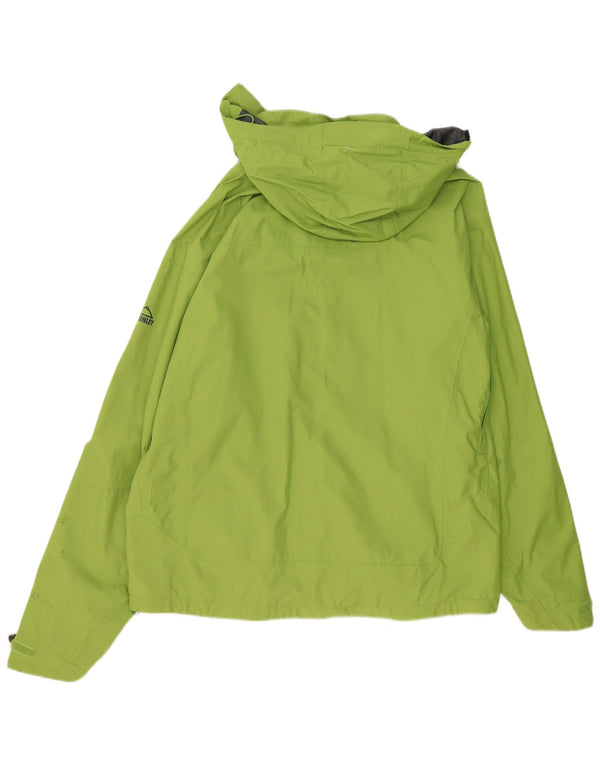 MCKINLEY Chaqueta impermeable con capucha para hombre UK 40 Large Green Polyamide