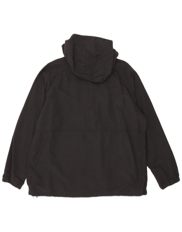 L.L.Bean Chaqueta anorak con capucha para hombre UK 42 XL Nylon negro