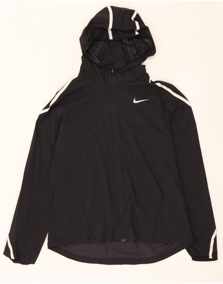 Nike - Chaqueta de chándal con capucha para mujer, talla M, nailon negro
