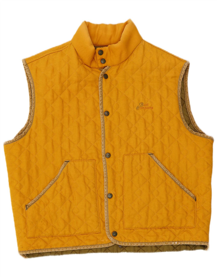 Chaleco acolchado para hombre Best Company UK 38 Poliamida amarilla mediana