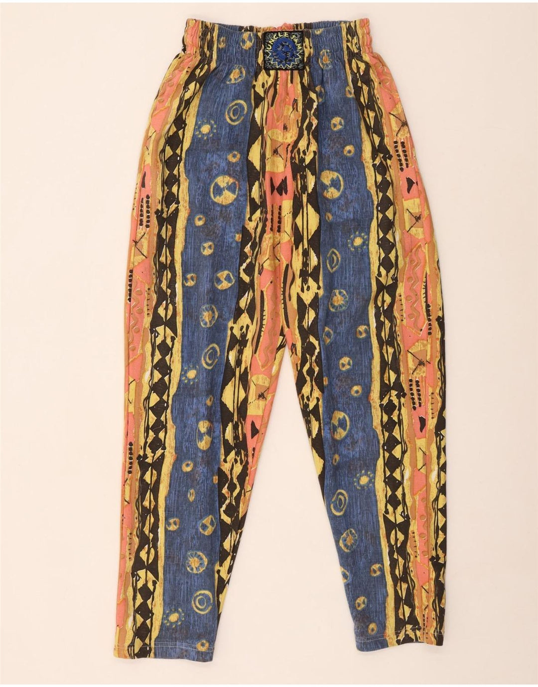 Uncle Sam - Pantalones de cintura alta para mujer, talla pequeña W27 L29, algodón multicolor