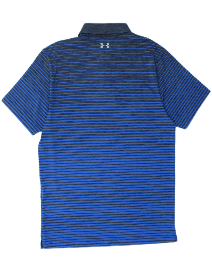 UNDER ARMOUR Polo gráfico Heat Gear para hombre a rayas azul medio