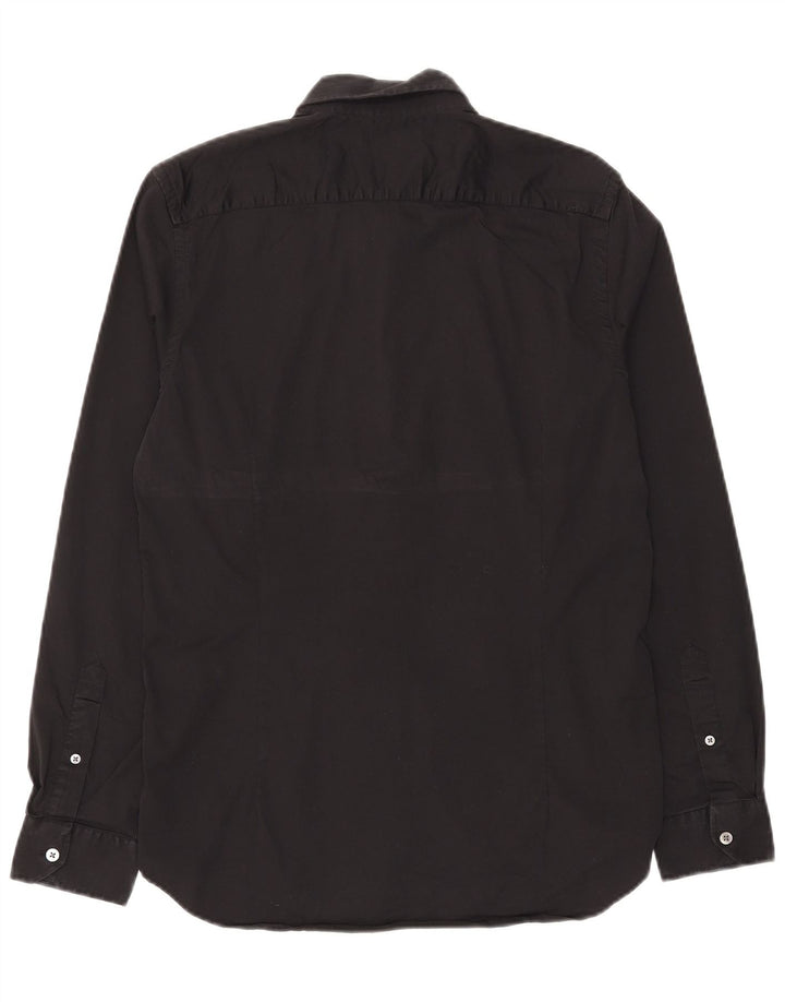 Ted Baker Camisa para hombre Talla 3 Mediana Algodón negro